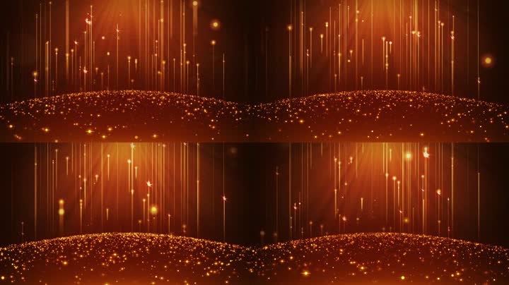 金色粒子光线背景循环