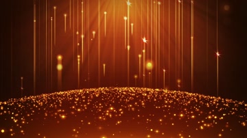 金色粒子光线背景循环