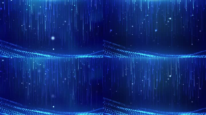 唯美蓝色粒子背景循环