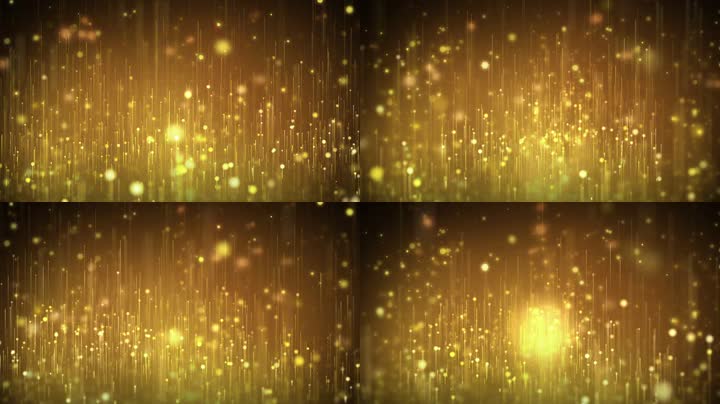 梦幻金色粒子光线旋转上升循环背景
