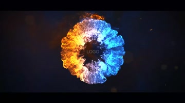 震撼粒子光效汇聚爆炸LOGO标志演绎