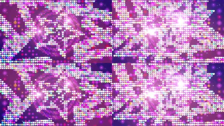 动感灯光心形五角星冲屏