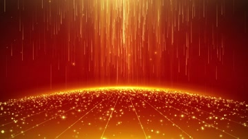 大气金色光线粒子舞台年会背景循环