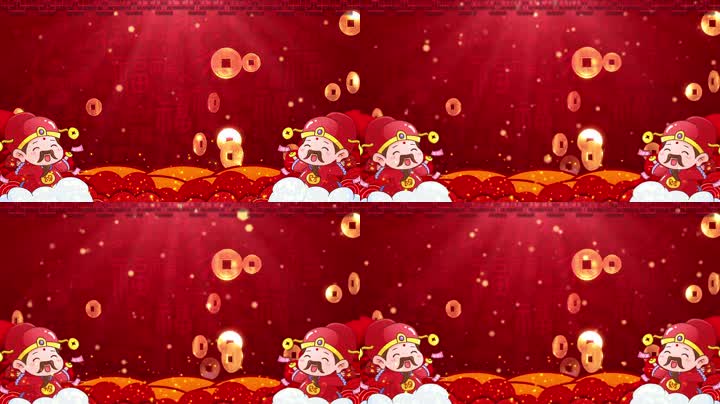 过年财神铜钱背景