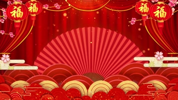 中国风戏曲舞台背景循环