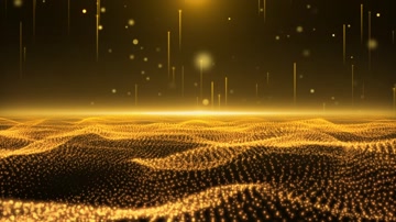 金色大气粒子颁奖年会舞台