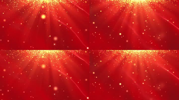 金色粒子光线红绸背景