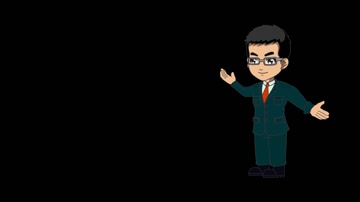 二维卡通男公司职员解说展示循环带通道