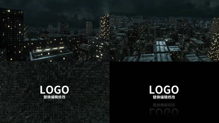 创意星空城市LOGO标志演绎