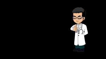 二维卡通MG动画医生讲解循环动画带通道