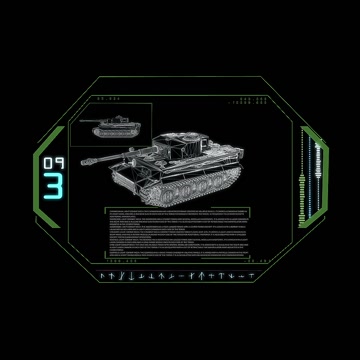 军事坦克hud背景合成