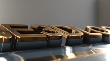 E3D厚重金属logo片头 