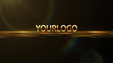 金色粒子爆炸冲击波LOGO标志 