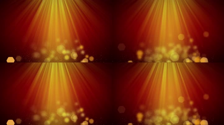 金色光线粒子舞台背景循环