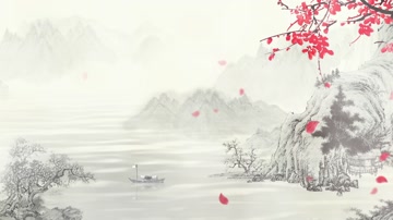 水墨江南背景循环 水墨江南背景循环