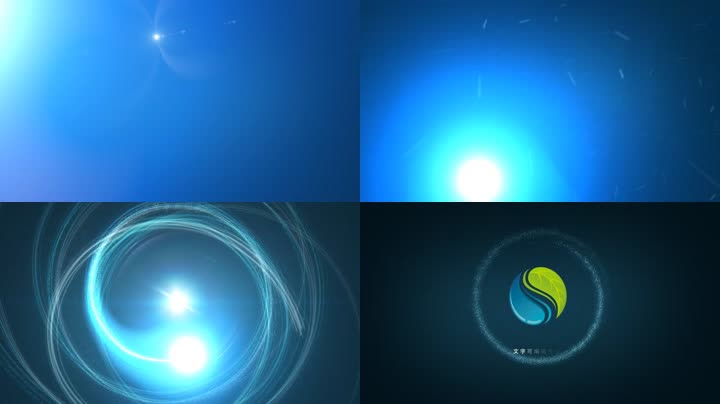 蓝色光线logo演绎 