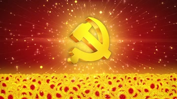 大气党标党徽舞台背景循环