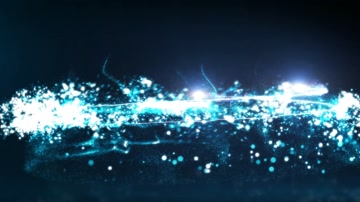 蓝色粒子光效文字标题LOGO