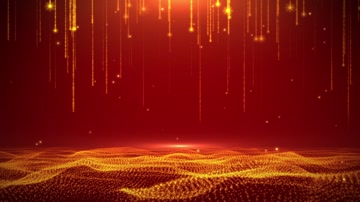 金色粒子颁奖舞台年会背景循环 金色粒子颁奖舞台年会背景循环