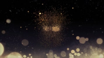 金色粒子汇聚数字10秒倒计时