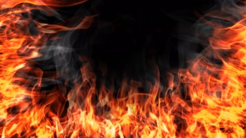 大气震撼熊熊的火焰