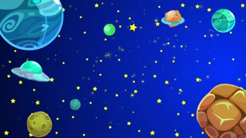 卡通太空宇宙星球背景循环