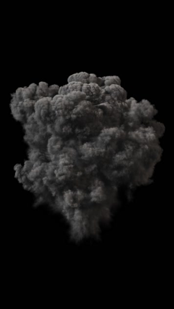 蘑菇云烟雾升起特效