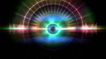 绚丽光束扇形粒子光线背景