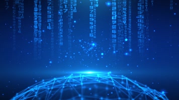 蓝色科技网格数字循环背景