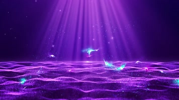 紫色星空粒子海洋背景循环