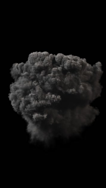 蘑菇云烟雾升起特效