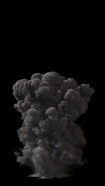 蘑菇云烟雾升起特效