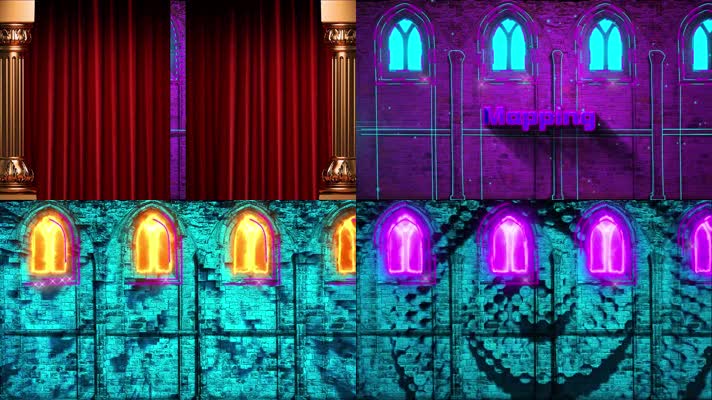 全息时尚绚丽幕布舞台立体投影