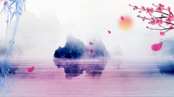 水墨江南古风背景循环 水墨江南古风背景循环