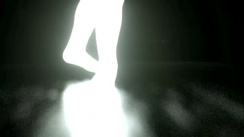 黑白人物发光柔美舞蹈vj开场视频