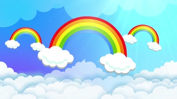 唯美天空彩虹背景循环