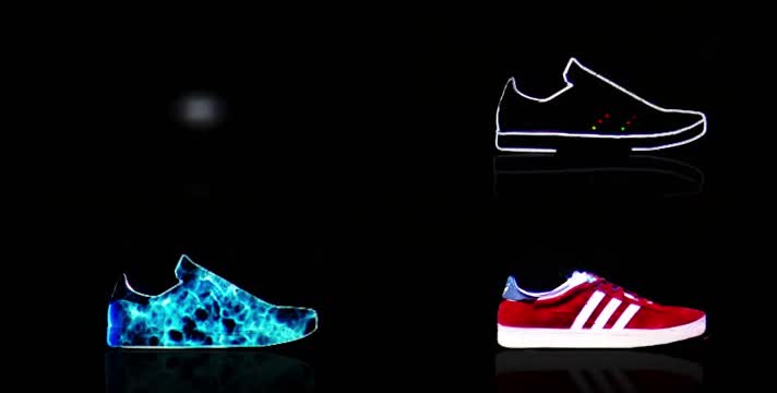 时尚全息运动鞋投影