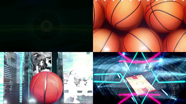 动感节奏 篮球宝贝 动感篮球操舞台背景