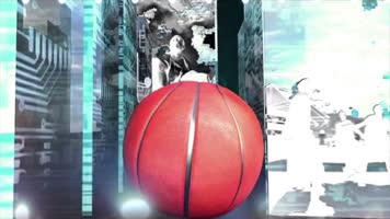 动感节奏 篮球宝贝 动感篮球操舞台背景