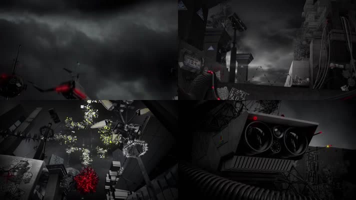 动感外星科幻像素破碎爆炸酒吧视频