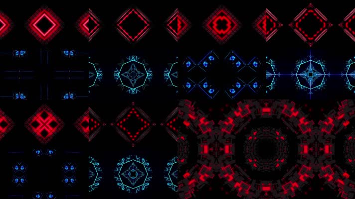 5组动感万花筒效果LED舞台