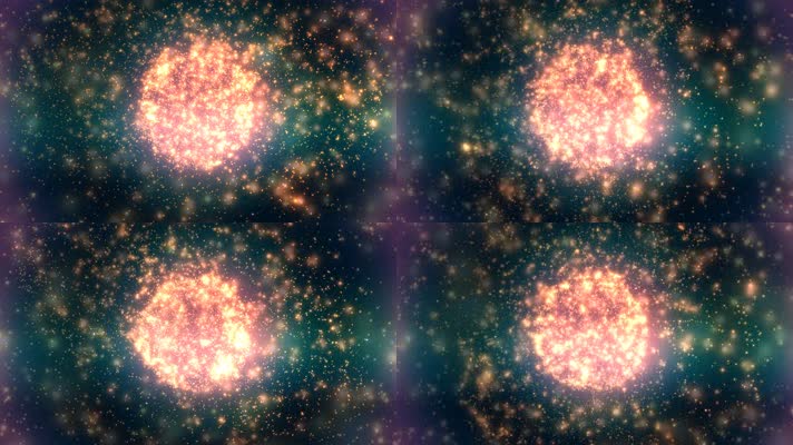 4K金光闪闪的宇宙空间颁奖背景视频