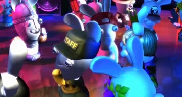 动感时尚夜店卡通兔光影节奏舞蹈