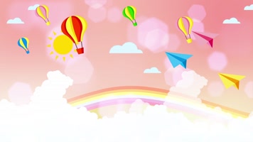 唯美卡通彩虹背景循环