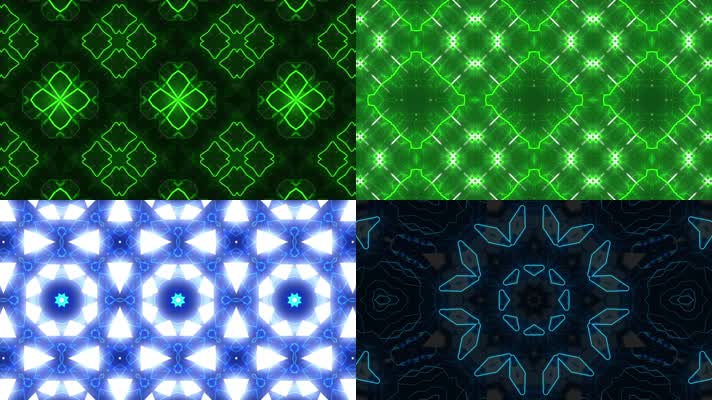 3组时尚动感万花筒灯光闪烁背景