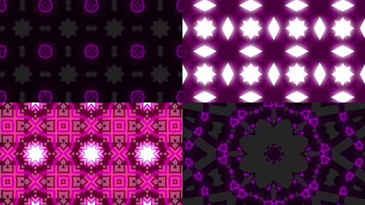 3组闪光万花筒变幻派对背景