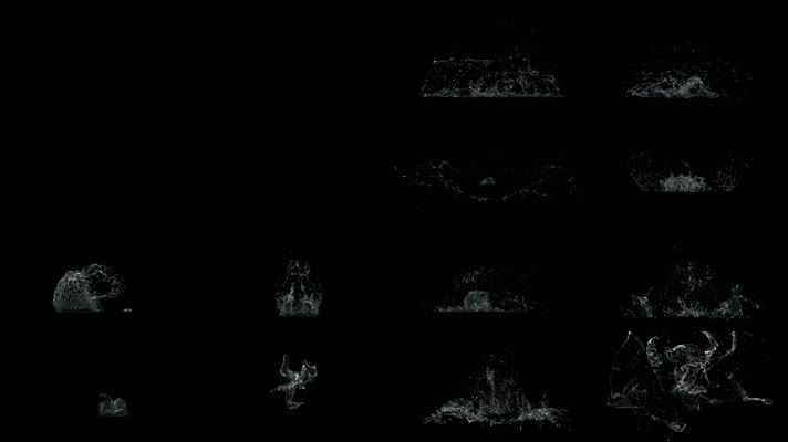 唯美水花通道素材包8款