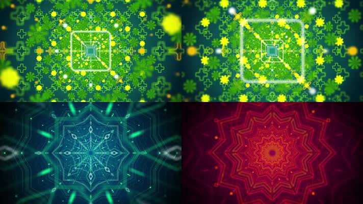 3组绚丽缤纷穿越隧道背景