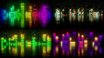 4段霓虹城市灯光节奏