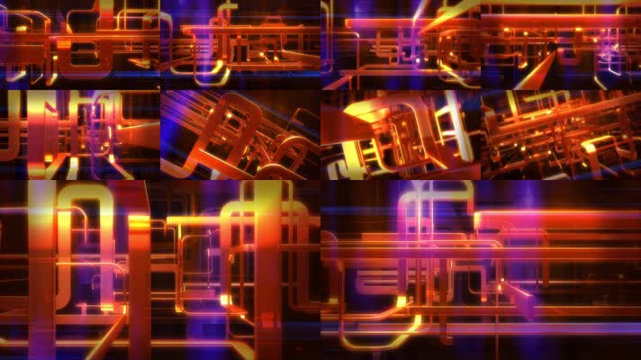 6款创意橙色线条空间